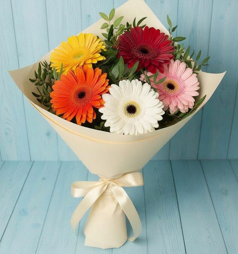 Букет цветов из: Герберы в Синегорье