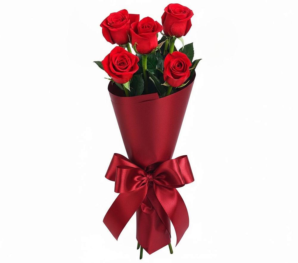 Букет 5 Красных роз Эдлесс Лав в Синегорье