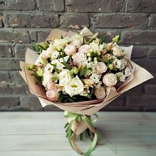 Букет цветов из:  Альстромерии, Розы и Хризантемы в Синегорье