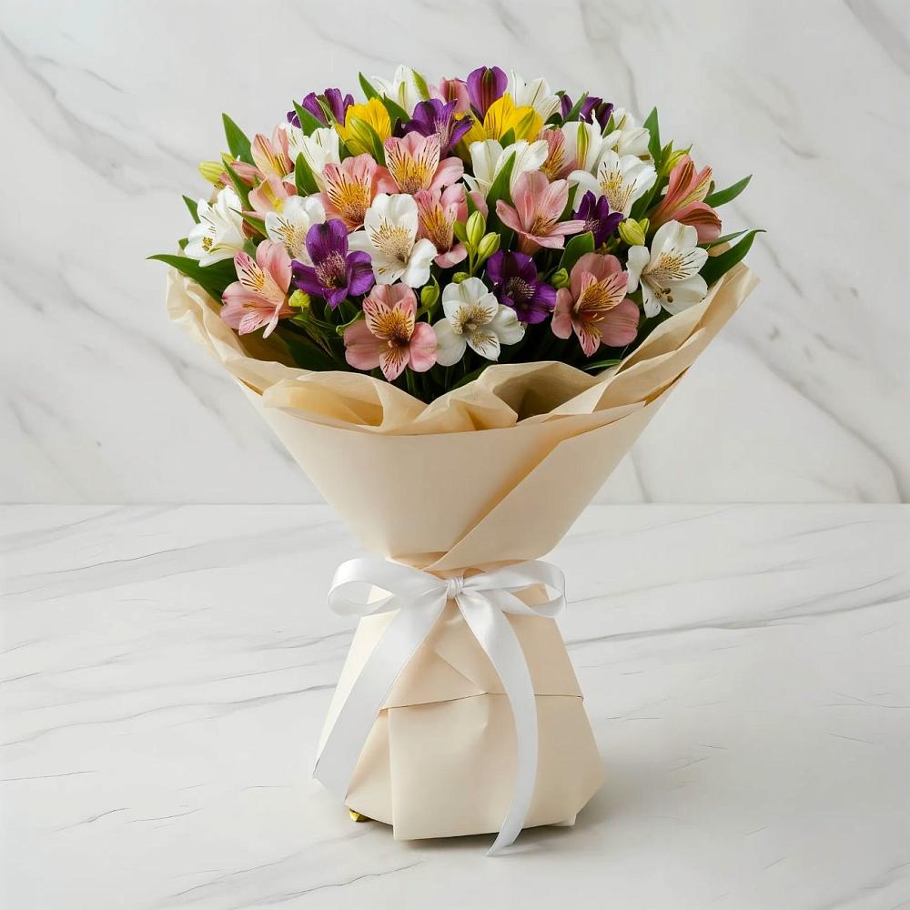 Букет цветов из: Альстромерии в Синегорье