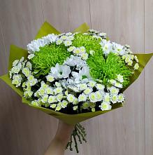Букет цветов из:  Хризантемы #REPLACE_PRED# Синегорье