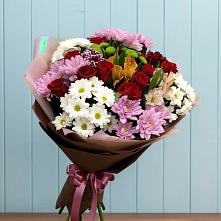 Букет цветов из:  Розы, Хризантемы и Альстромерии в Синегорье