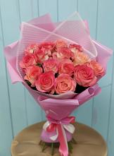 Букет 15 Розовых роз Равель #REPLACE_PRED# Синегорье